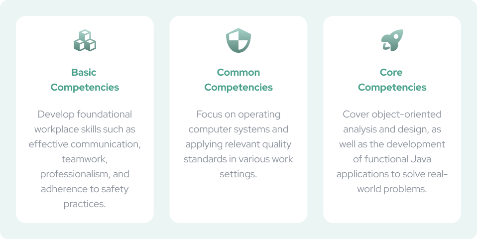 Competency Areas of the TESDA Java Program